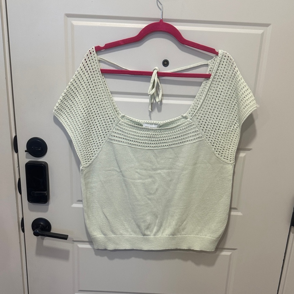 Women's light green knit top